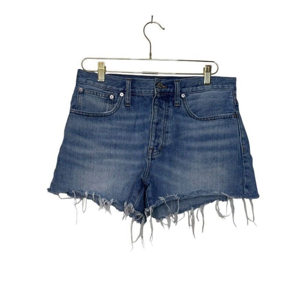 Madewell Relaxed Denim Shorts Distressed Women 28 Blue Festival Western Casual